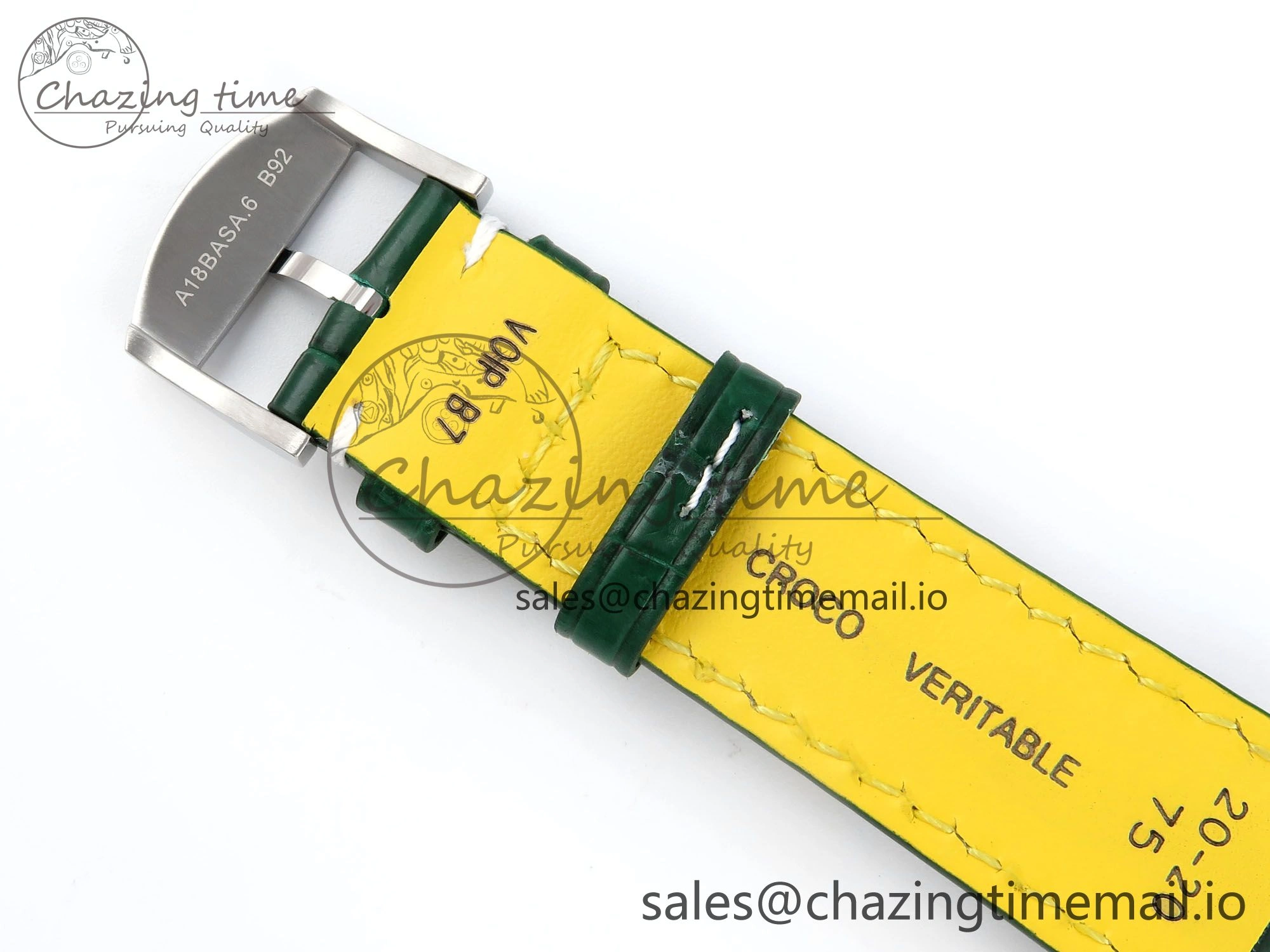 Navitimer 1 SS 41mm TF 1:1 Best Edition Green Bezel Green Dial on Green Leather Strap A2824