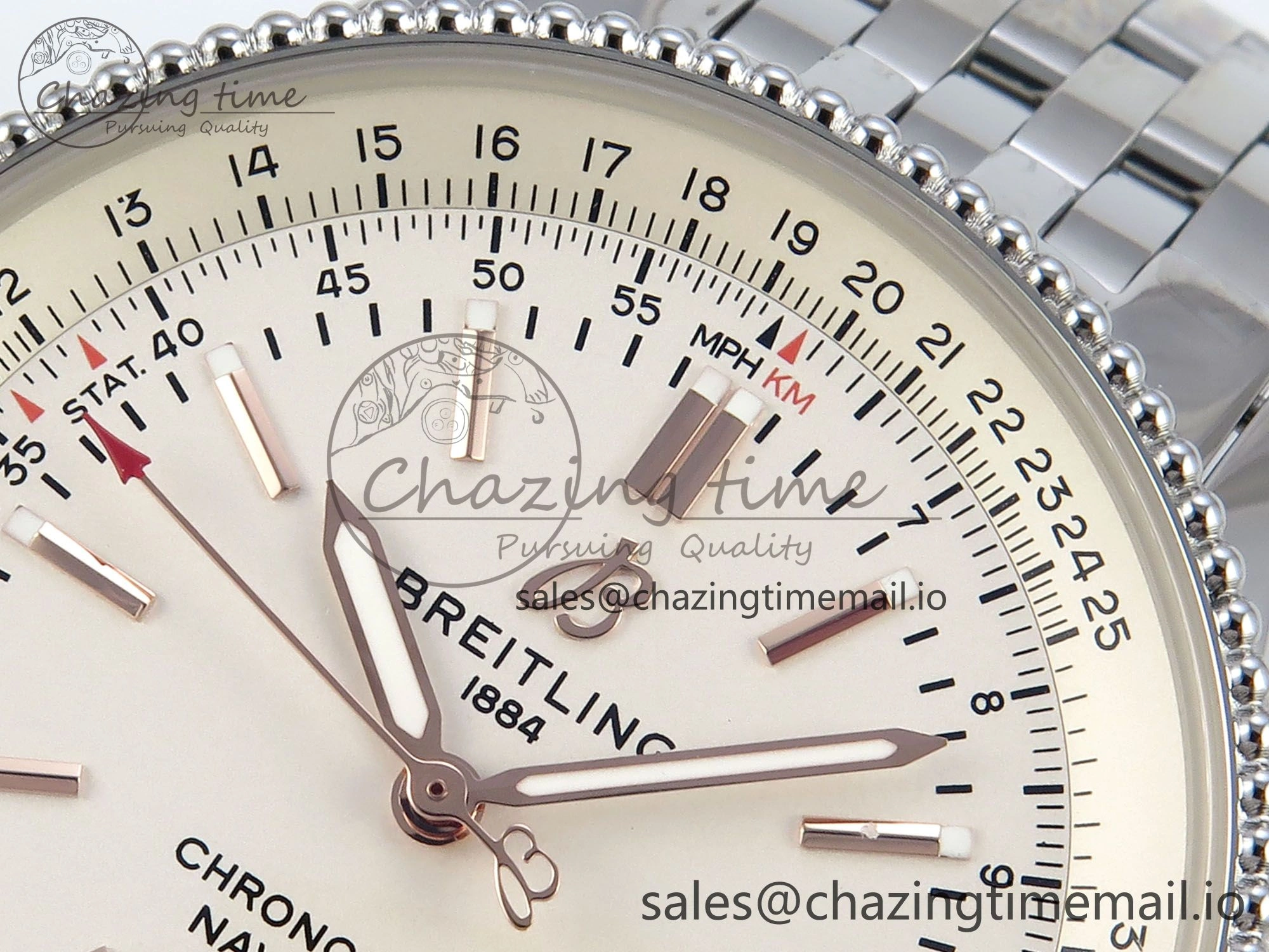 Navitimer 1 SS 41mm TF 1:1 Best Edition SS Bezel White Dial on SS Bracelet A2824