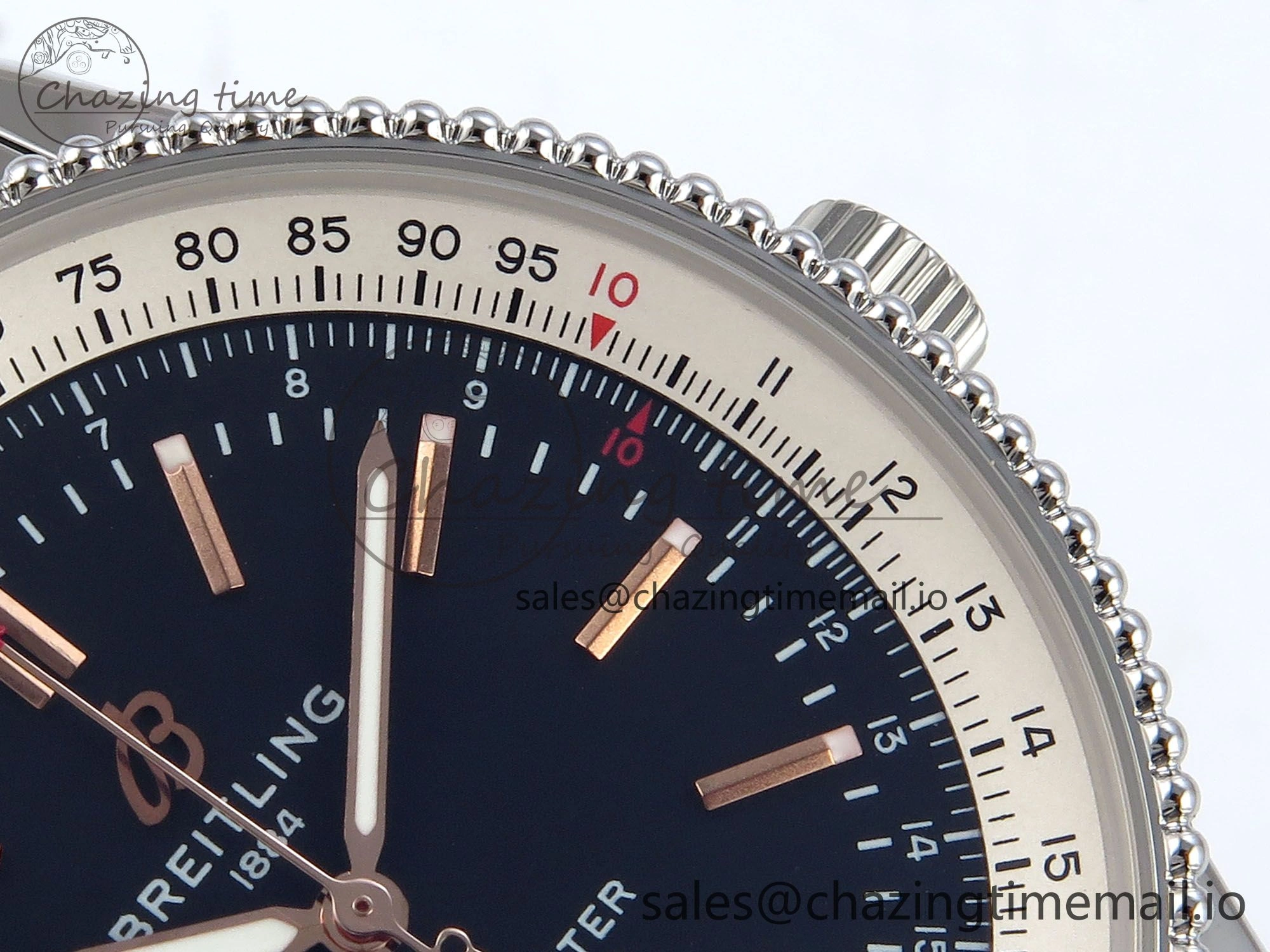 Navitimer 1 SS 41mm TF 1:1 Best Edition White Bezel Black Dial on SS Bracelet A2824
