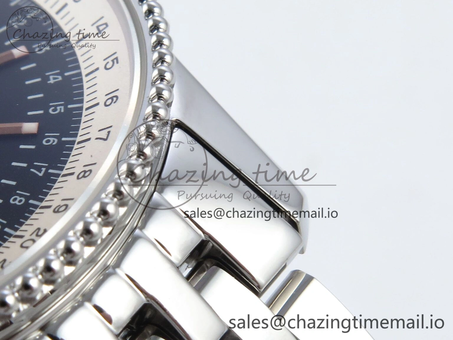 Navitimer 1 SS 41mm TF 1:1 Best Edition White Bezel Black Dial on SS Bracelet A2824