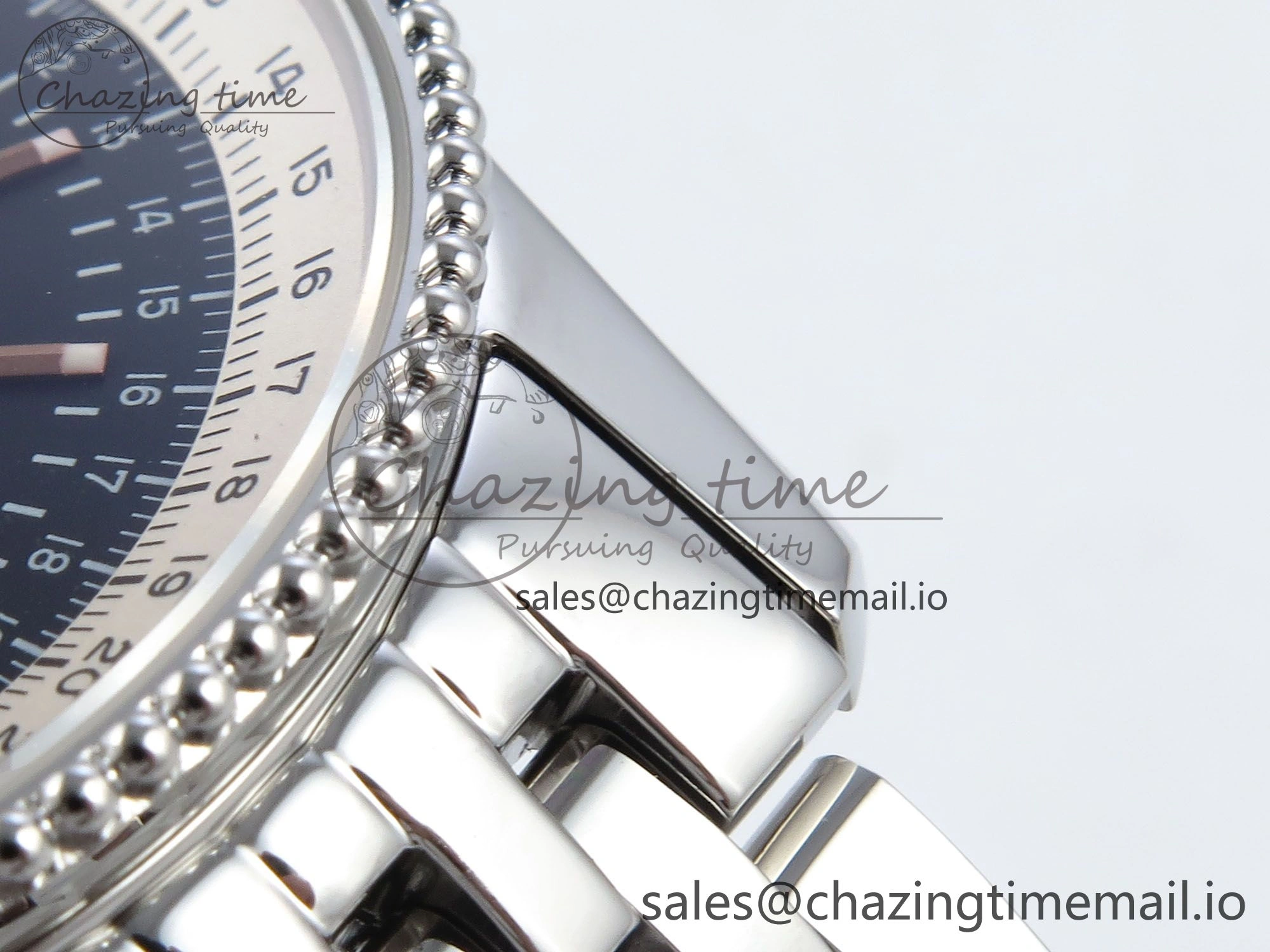 Navitimer 1 SS 41mm TF 1:1 Best Edition White Bezel Black Dial on SS Bracelet A2824