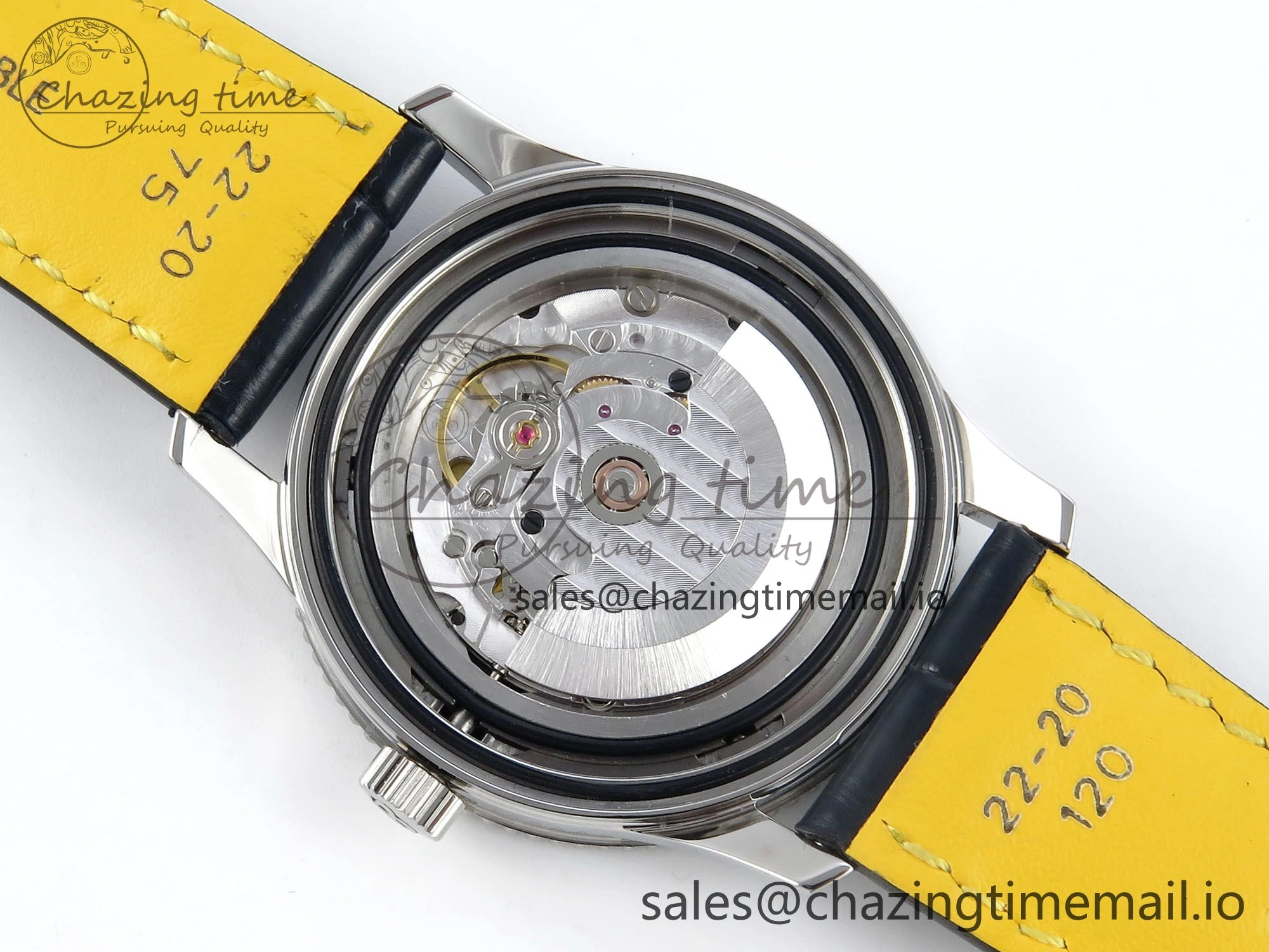 Navitimer 1 SS 41mm TF 1:1 Best Edition White Bezel Blue Dial on Black Leather Strap A2824