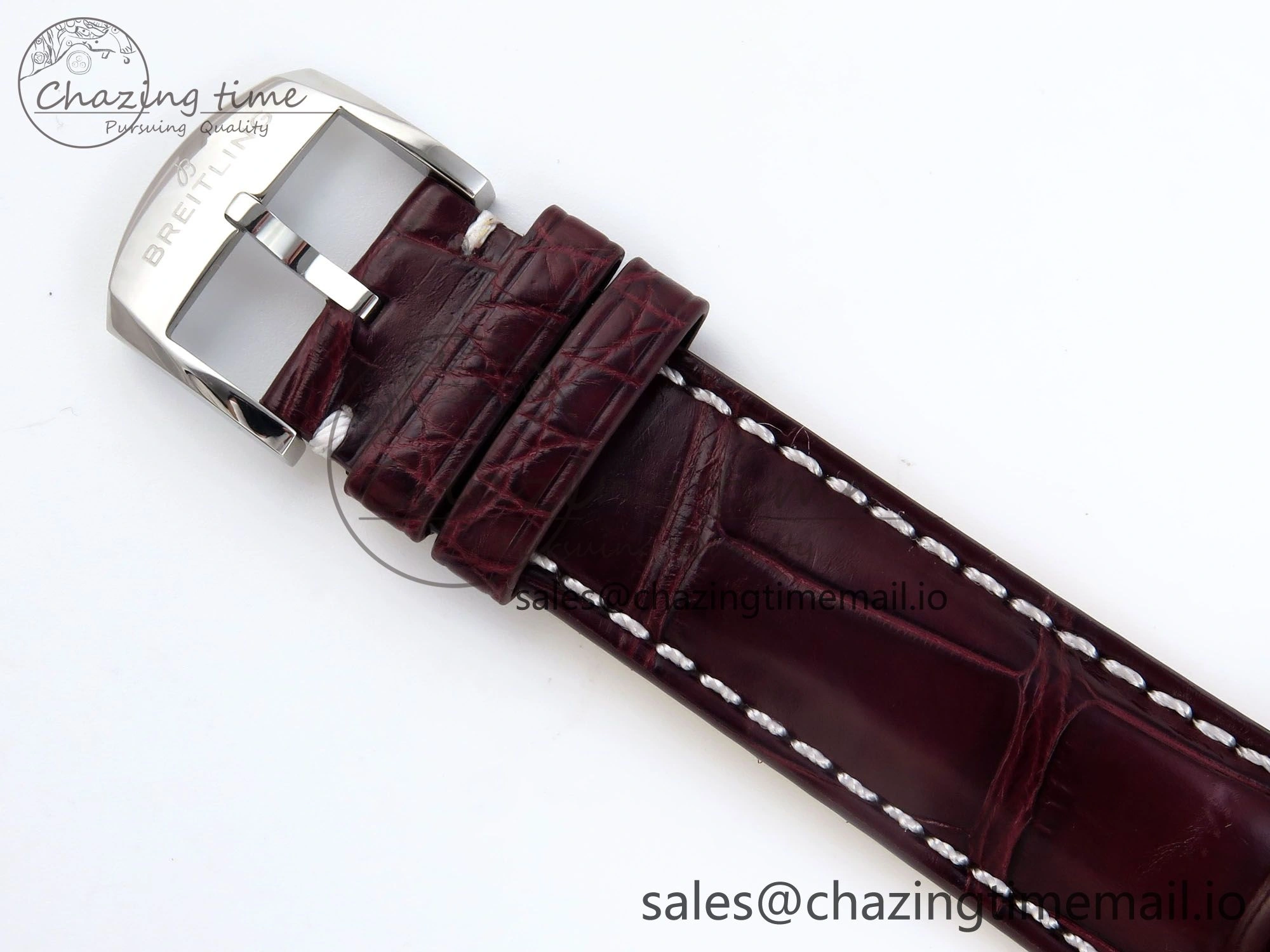 Navitimer 1 SS 41mm TF 1:1 Best Edition White Bezel Blue Dial on Brown Leather Strap A2824