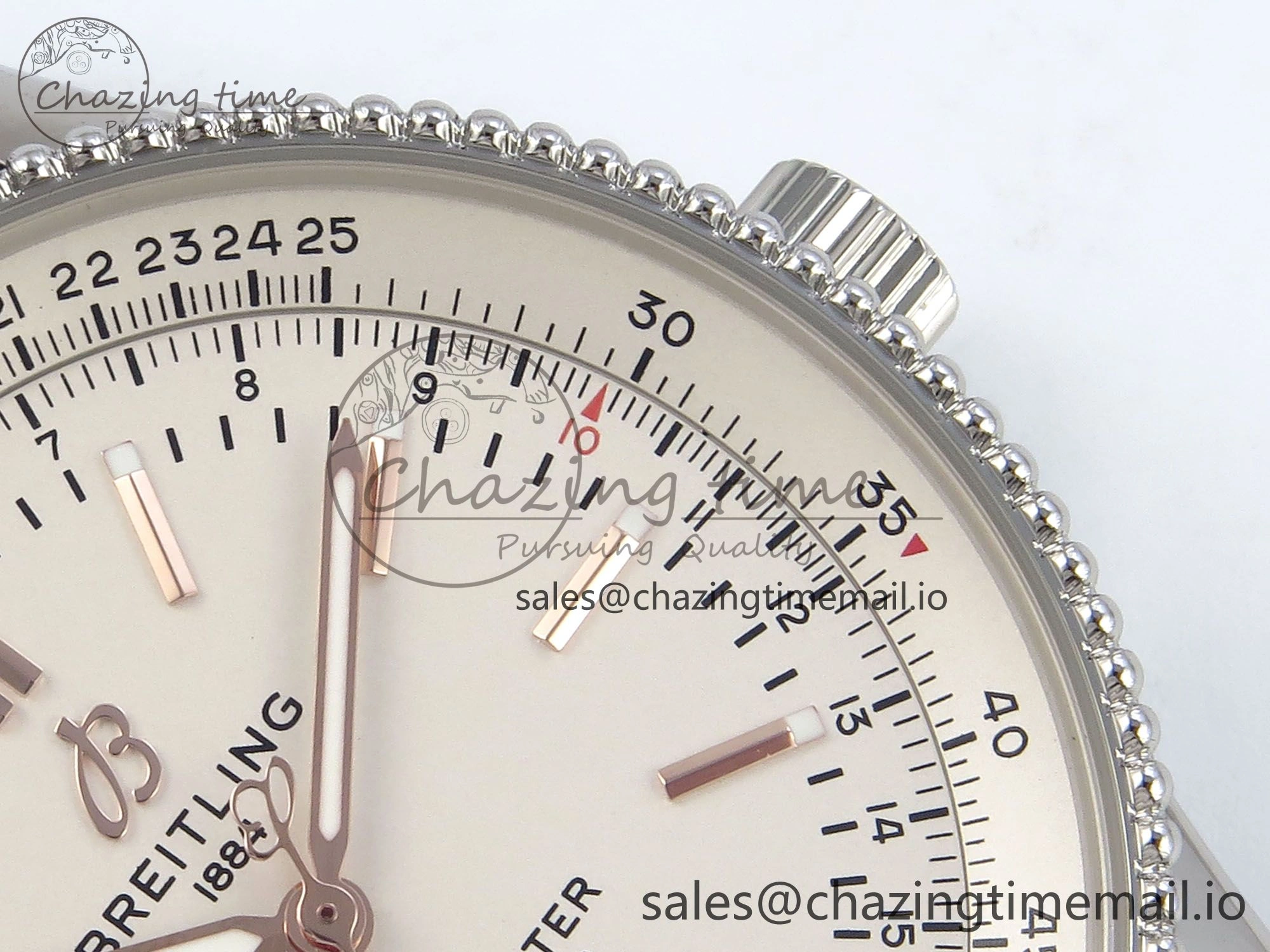 Navitimer 1 SS 41mm TF 1:1 Best Edition White Bezel White Dial on Brown Leather Strap A2824