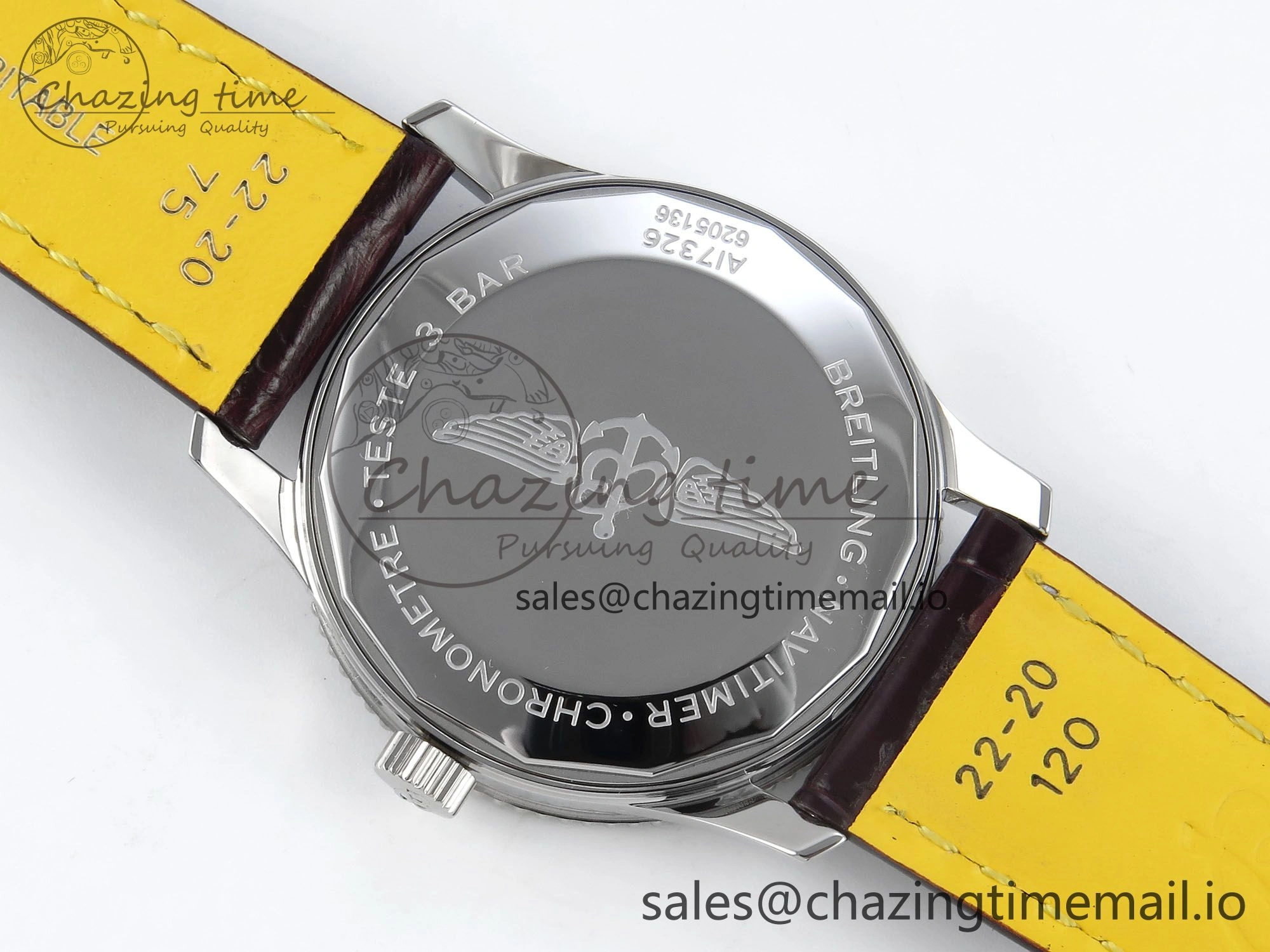 Navitimer 1 SS 41mm TF 1:1 Best Edition White Bezel White Dial on Brown Leather Strap A2824