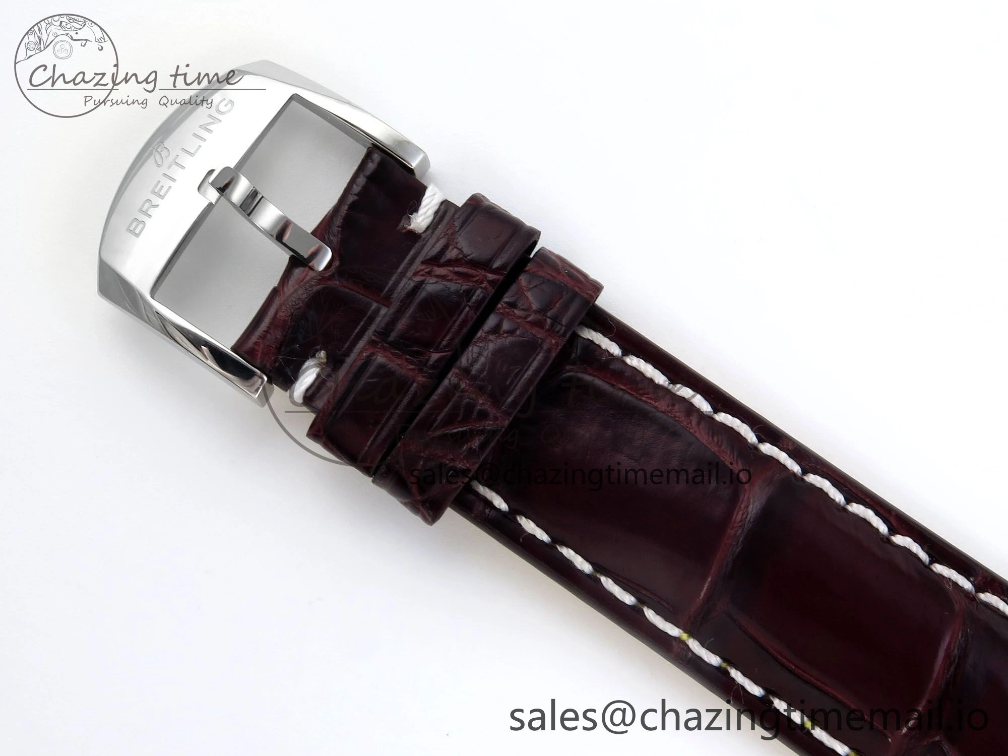Navitimer 1 SS 41mm TF 1:1 Best Edition White Bezel White Dial on Brown Leather Strap A2824