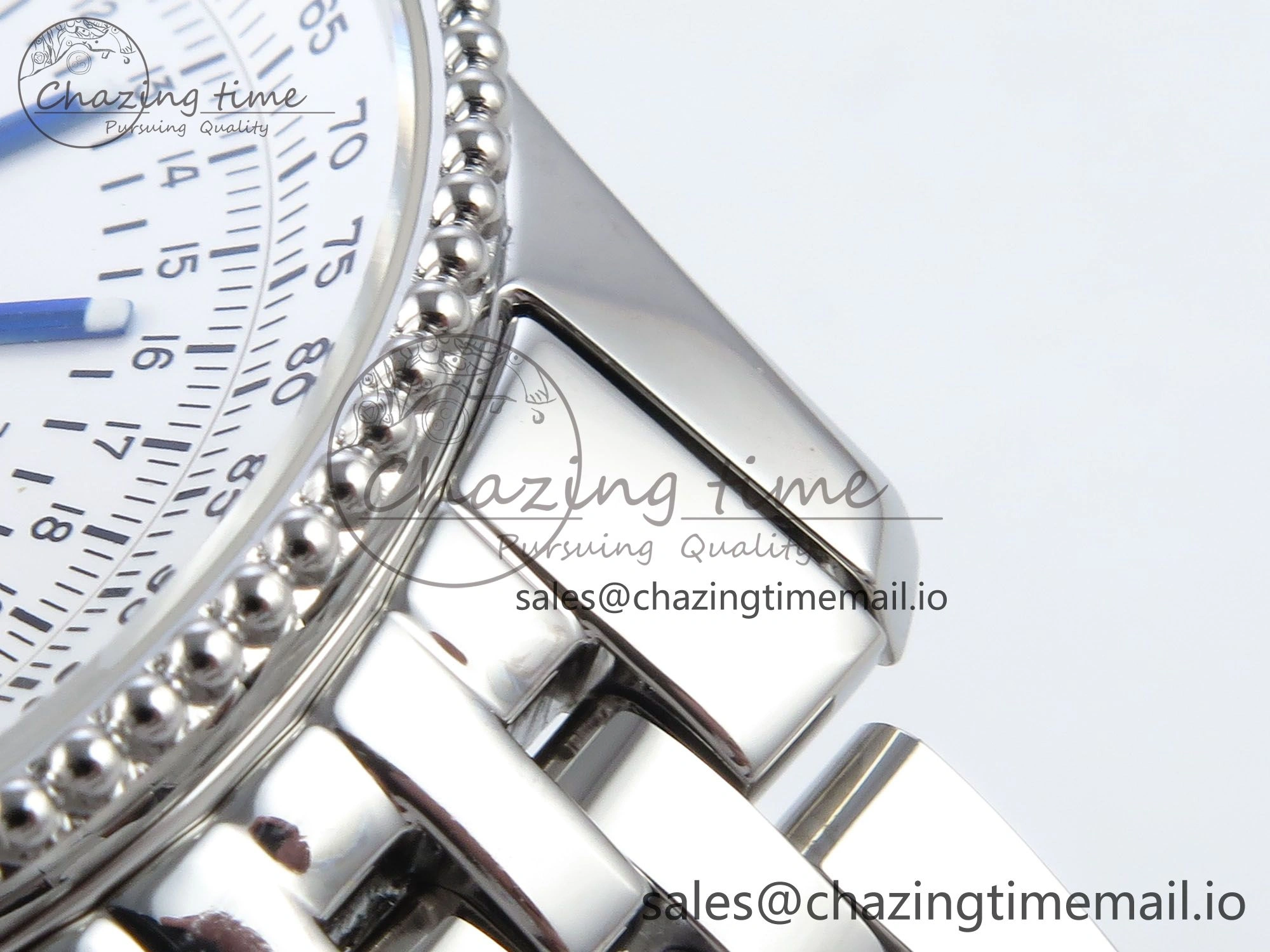 Navitimer 1 SS 41mm TF 1:1 Best Edition White Bezel White Dial on SS Bracelet A2824