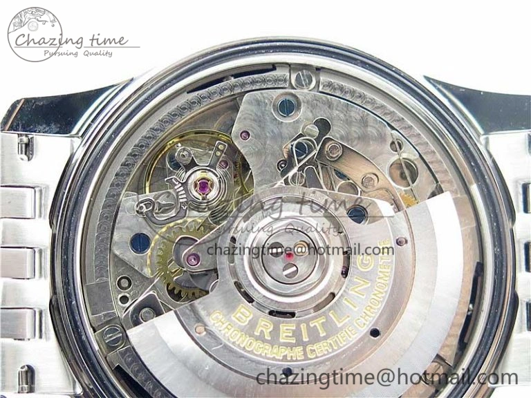 Navitimer 1 SS 43mm GF 1:1 Best Edition White Dial on SS Bracelet A7750
