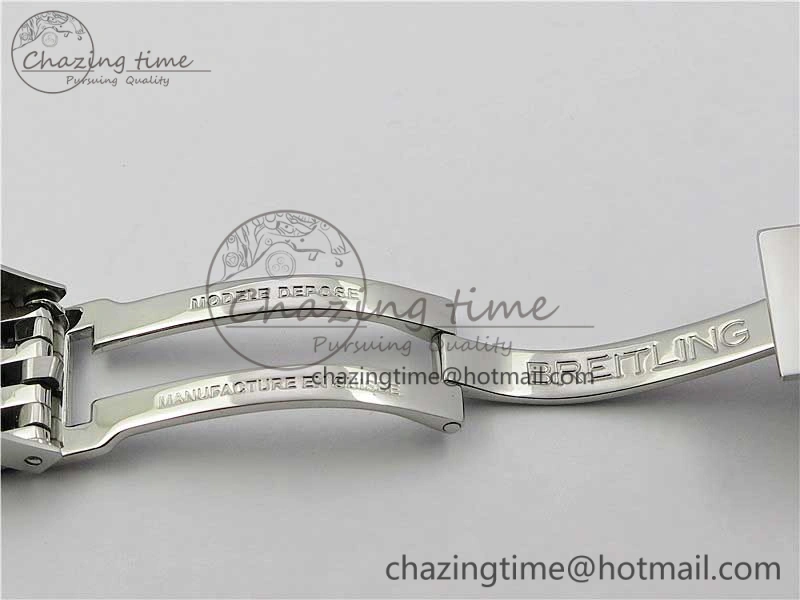 Navitimer 1 SS 43mm GF 1:1 Best Edition White Dial on SS Bracelet A7750