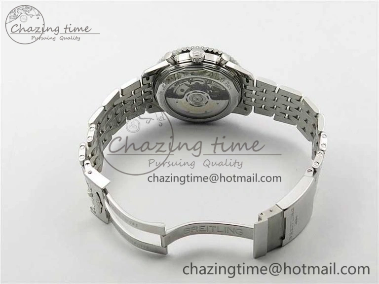 Navitimer 1 SS 43mm GF 1:1 Best Edition White Dial on SS Bracelet A7750