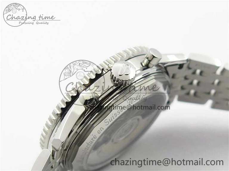 Navitimer 1 SS 43mm GF 1:1 Best Edition White Dial on SS Bracelet A7750