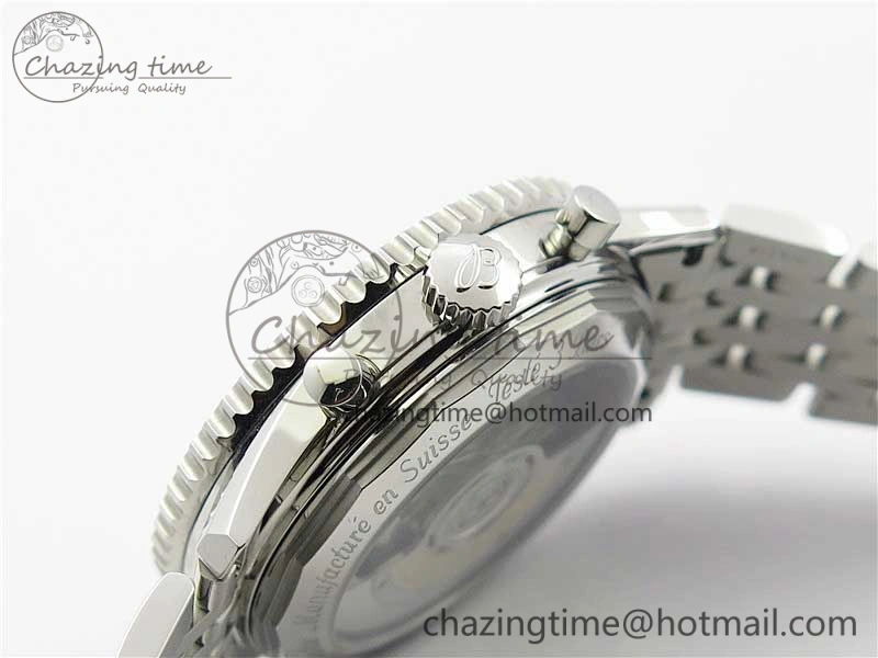 Navitimer 1 SS 43mm GF 1:1 Best Edition White Dial on SS Bracelet A7750