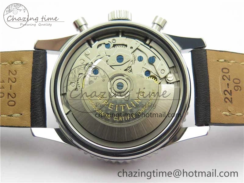 Navitimer 41mm SS B50 Best Edition SS Black Dial Numeral Markers on Leather Strap A7750