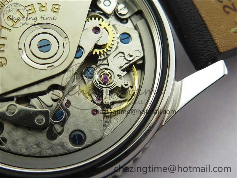 Navitimer 41mm SS B50 Best Edition SS Black Dial Numeral Markers on Leather Strap A7750