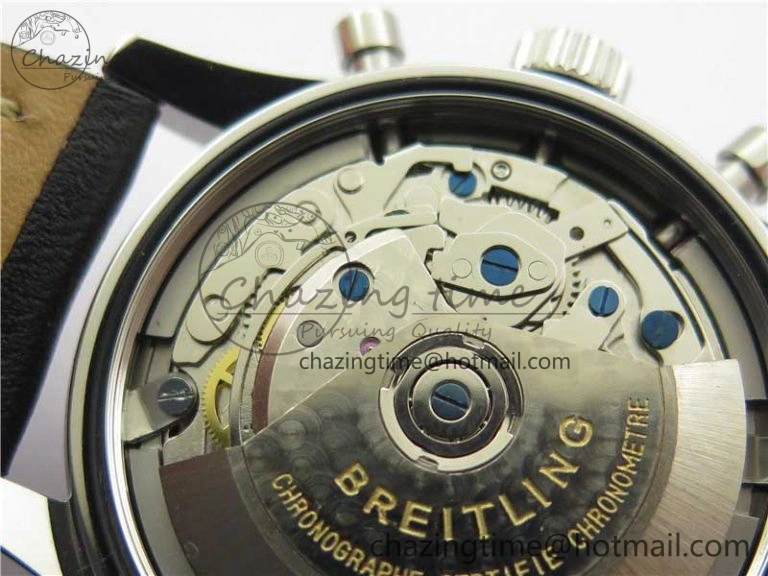 Navitimer 41mm SS B50 Best Edition SS Black Dial Numeral Markers on Leather Strap A7750