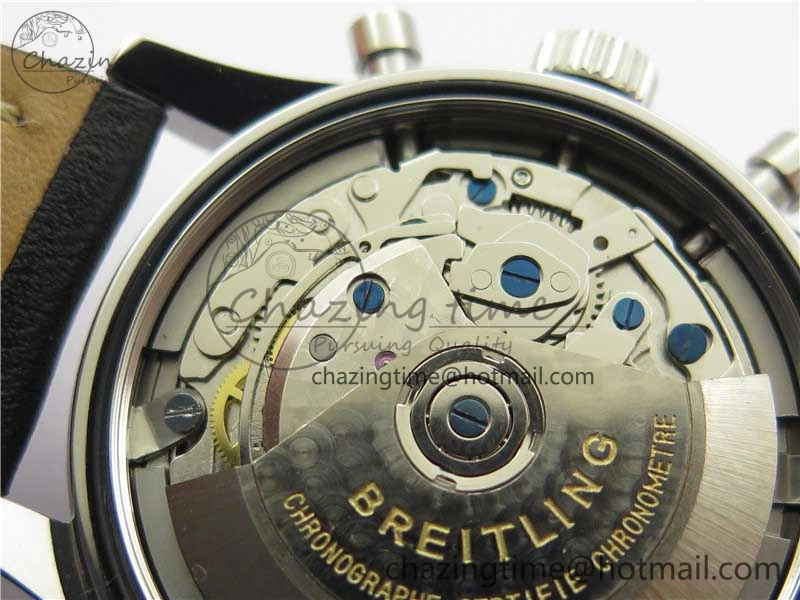 Navitimer 41mm SS B50 Best Edition SS Black Dial Numeral Markers on Leather Strap A7750