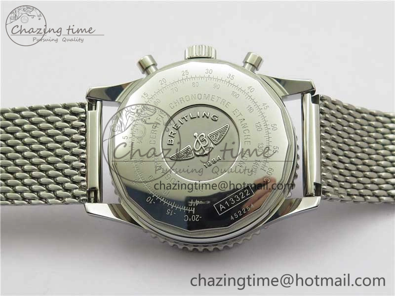 Navitimer 41mm SS B50 Best Edition SS Black Dial Numeral Markers on SS Bracelet A7750