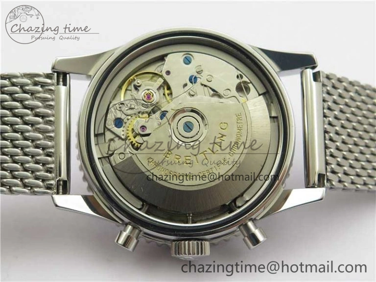 Navitimer 41mm SS B50 Best Edition SS Black Dial Numeral Markers on SS Bracelet A7750