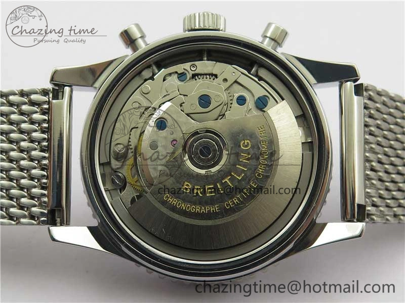 Navitimer 41mm SS B50 Best Edition SS Black Dial Numeral Markers on SS Bracelet A7750