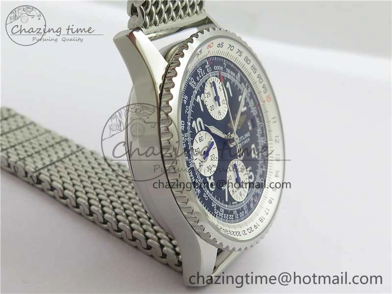 Navitimer 41mm SS B50 Best Edition SS Black Dial Numeral Markers on SS Bracelet A7750