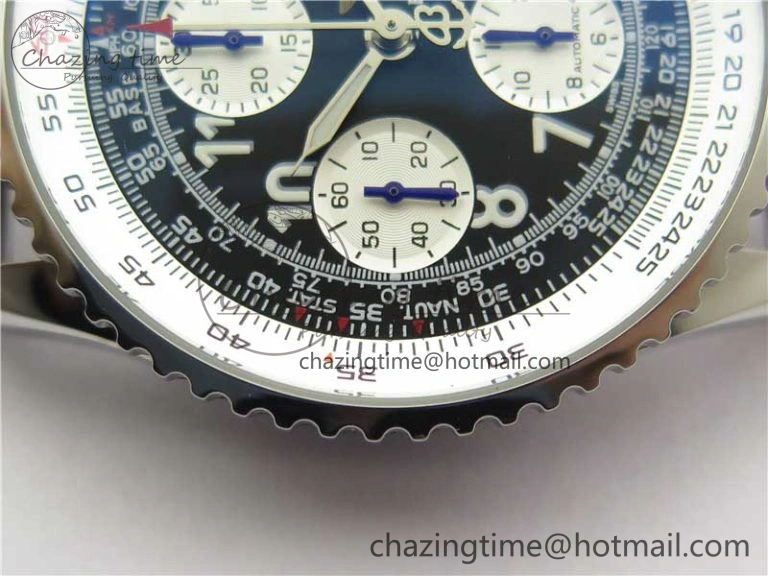 Navitimer 41mm SS B50 Best Edition SS Black Dial Numeral Markers on SS Bracelet A7750