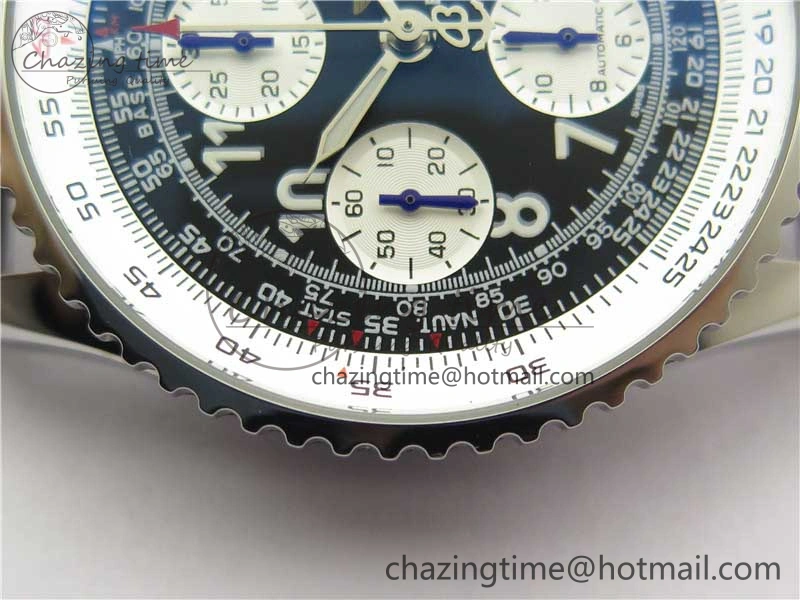 Navitimer 41mm SS B50 Best Edition SS Black Dial Numeral Markers on SS Bracelet A7750