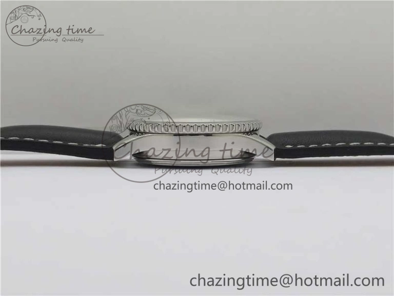 Navitimer 41mm SS B50 Best Edition SS Black Dial Stick Markers on Black Leather Strap A7750