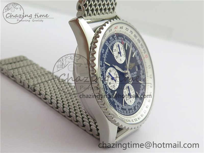 Navitimer 41mm SS B50 Best Edition SS Black Dial Stick Markers on SS Bracelet A7750