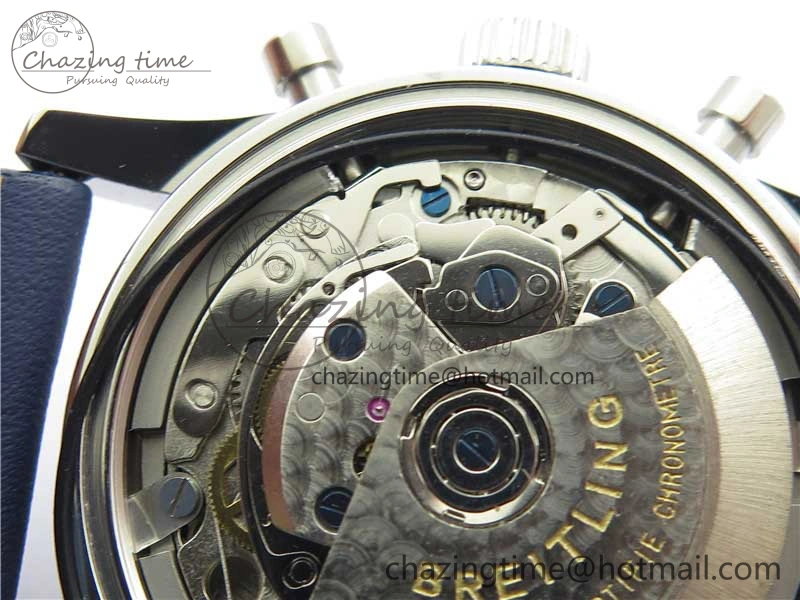 Navitimer 41mm SS B50 Best Edition SS Blue Dial Numeral Markers on Leather Strap A7750