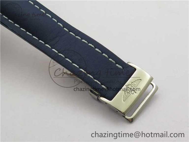 Navitimer 41mm SS B50 Best Edition SS Blue Dial Numeral Markers on Leather Strap A7750