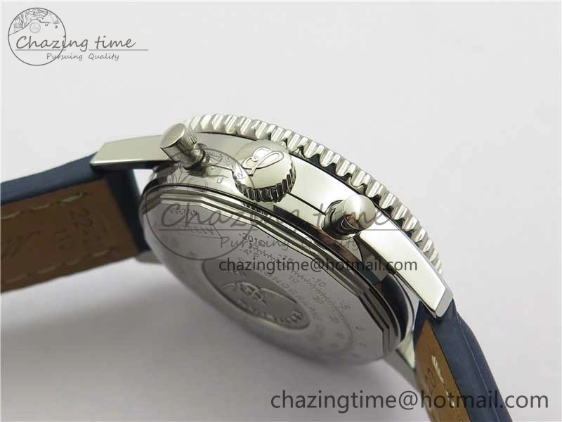 Navitimer 41mm SS B50 Best Edition SS Blue Dial Numeral Markers on Leather Strap A7750