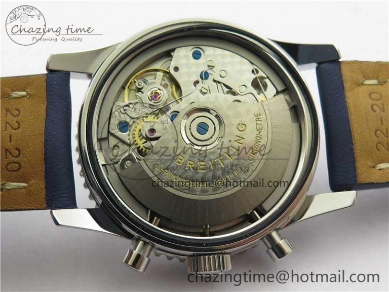 Navitimer 41mm SS B50 Best Edition SS Blue Dial Numeral Markers on Leather Strap A7750
