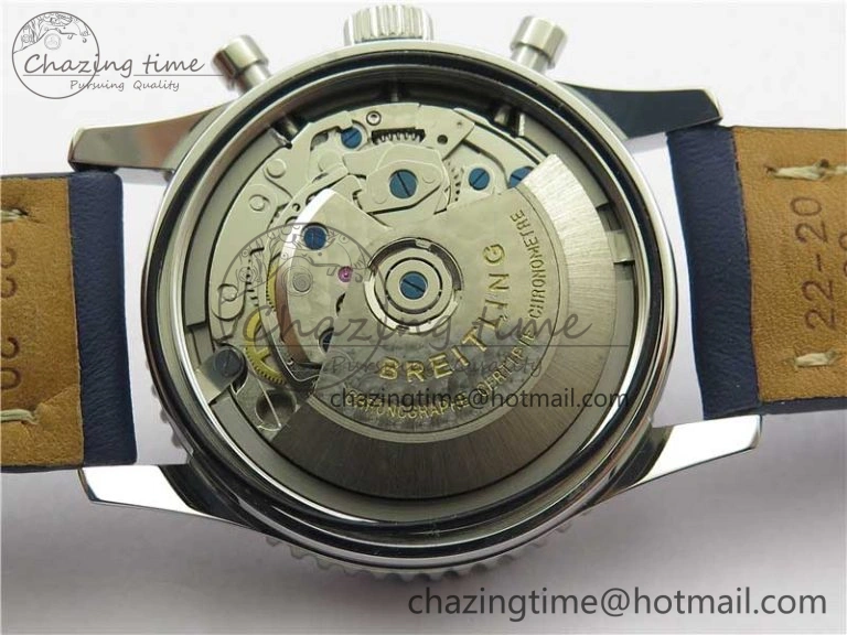 Navitimer 41mm SS B50 Best Edition SS Blue Dial Numeral Markers on Leather Strap A7750