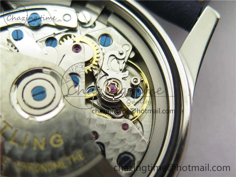 Navitimer 41mm SS B50 Best Edition SS Blue Dial Numeral Markers on Leather Strap A7750