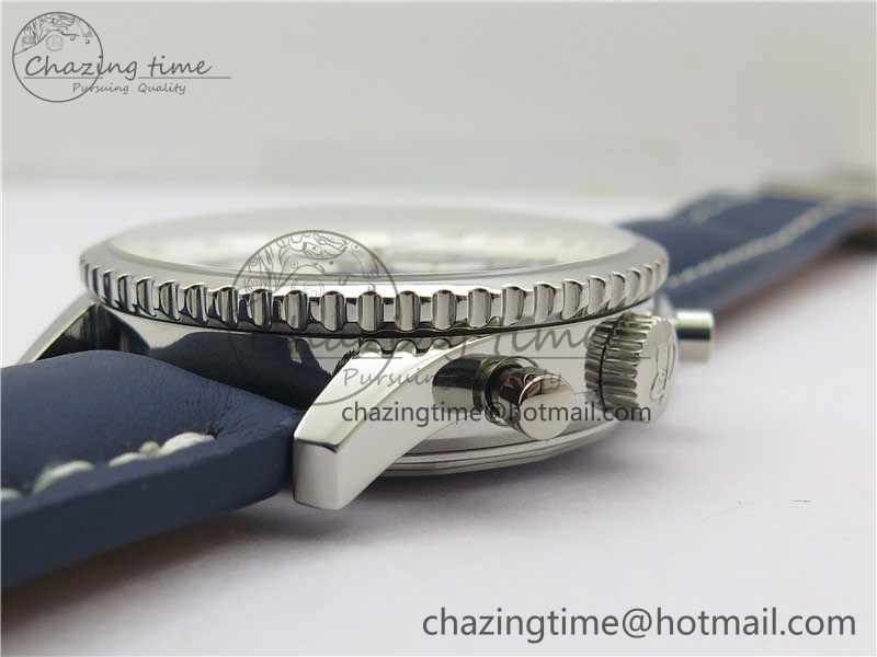 Navitimer 41mm SS B50 Best Edition SS Blue Dial Stick Markers on Leather Strap A7750