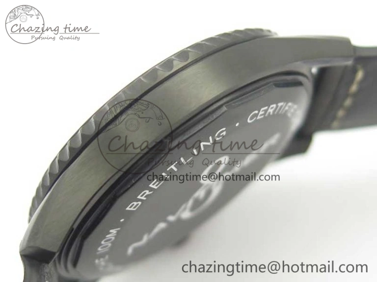 Navitimer 8 Automatic 41mm Black Steel ZF 1:1 Best Edition Black Dial on Black Leather Strap A2824