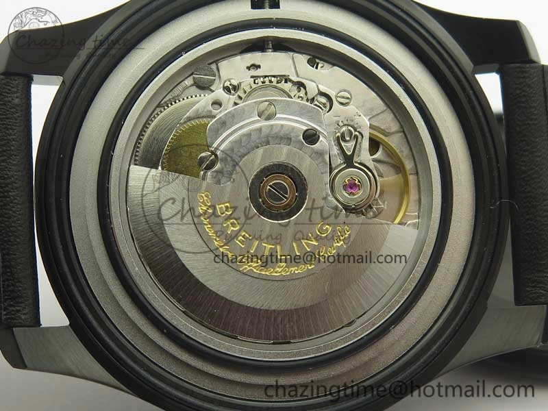 Navitimer 8 Automatic 41mm Black Steel ZF 1:1 Best Edition Black Dial on Black Leather Strap A2824
