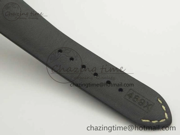 Navitimer 8 Automatic 41mm Black Steel ZF 1:1 Best Edition Black Dial on Black Leather Strap A2824
