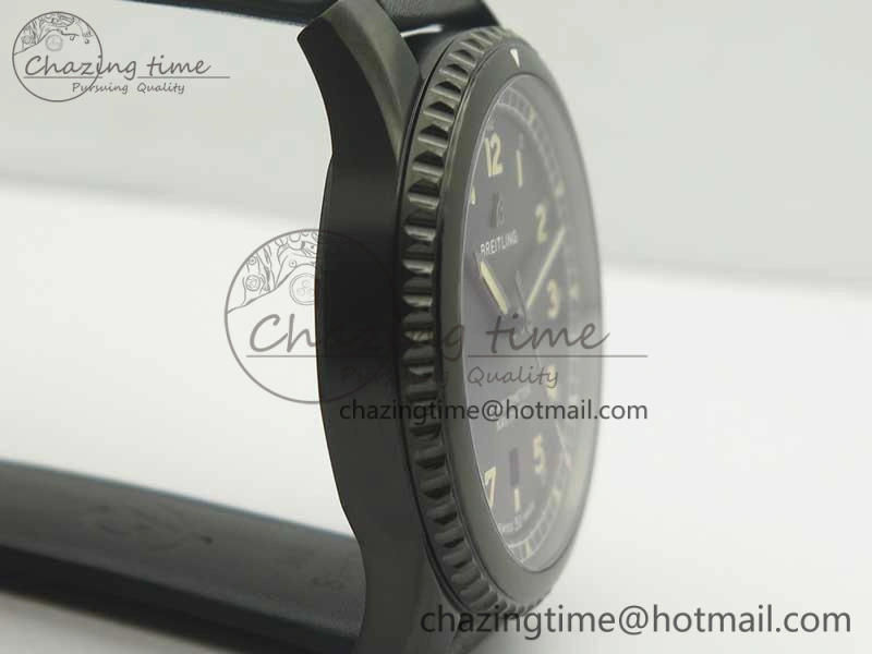 Navitimer 8 Automatic 41mm Black Steel ZF 1:1 Best Edition Black Dial on Black Leather Strap A2824