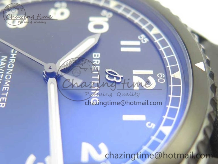 Navitimer 8 Automatic 41mm Black Steel ZF 1:1 Best Edition Black Dial on Black Leather Strap A2824