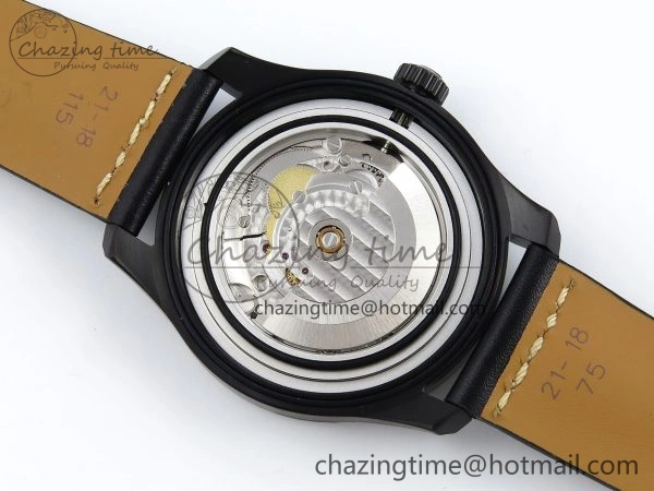 Navitimer 8 Automatic 41mm PVD TF 1:1 Best Edition Black Dial on Black Leather Strap A2824
