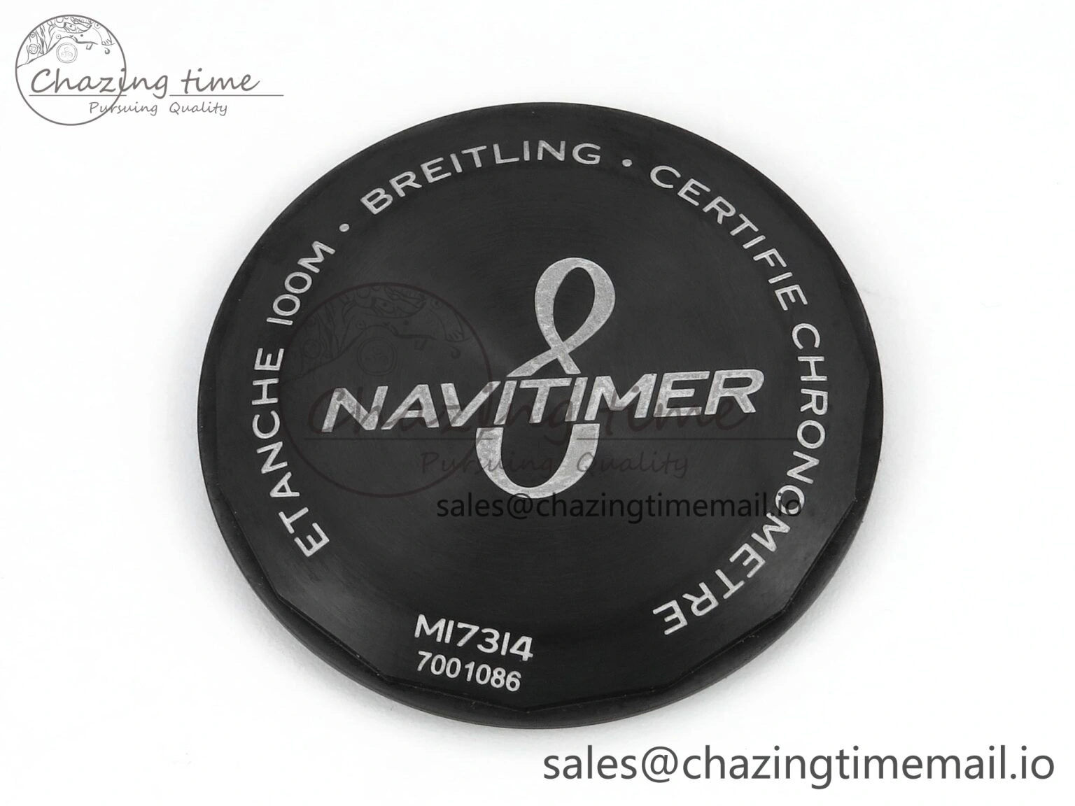 Navitimer 8 Automatic 41mm PVD TF 1:1 Best Edition Black Dial on Black Leather Strap A2824