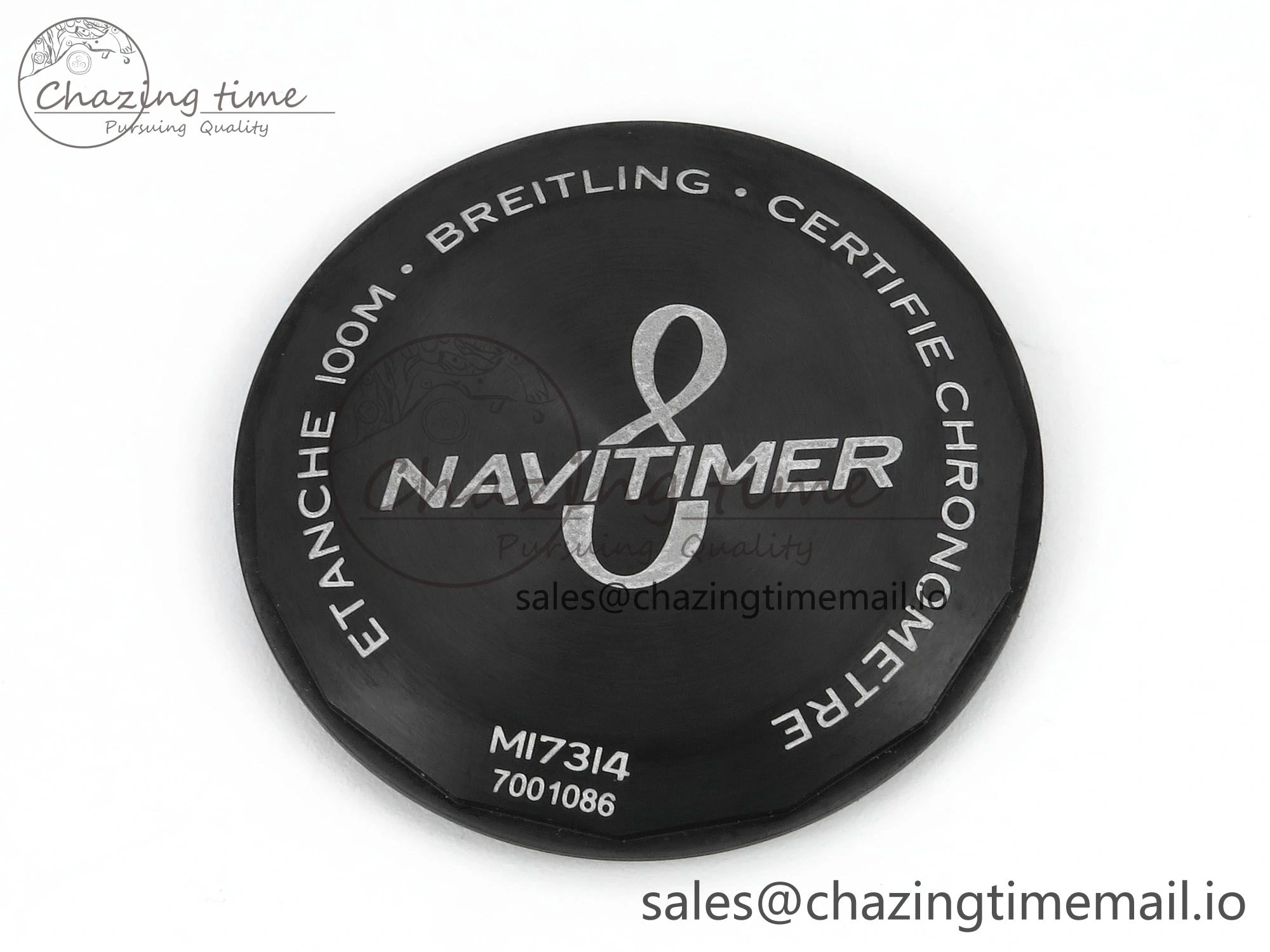 Navitimer 8 Automatic 41mm PVD TF 1:1 Best Edition Black Dial on Black Leather Strap A2824