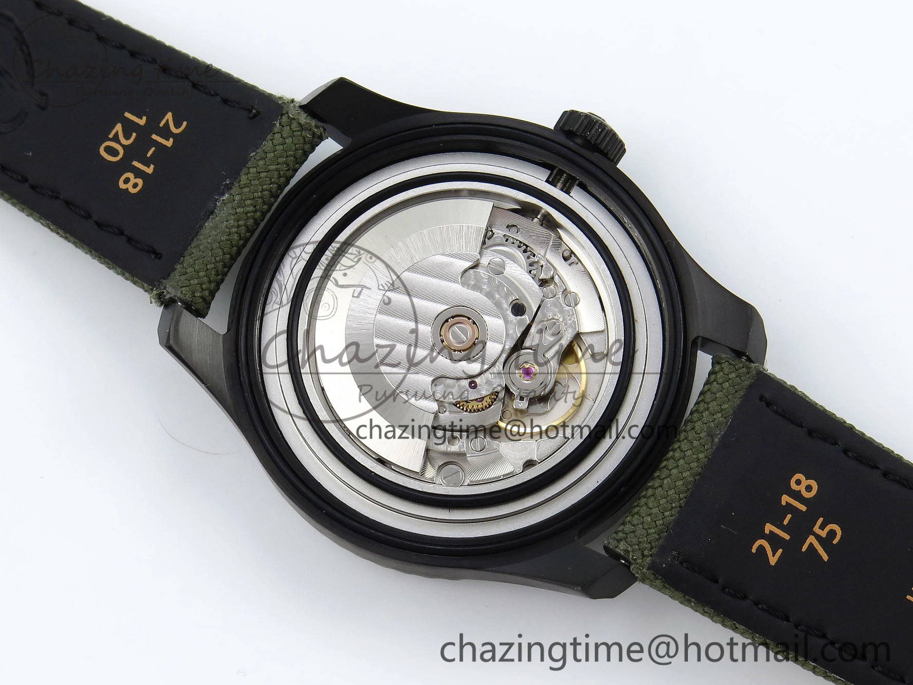 Navitimer 8 Automatic 41mm PVD TF 1:1 Best Edition Green Dial on Green Nylon Strap A2824