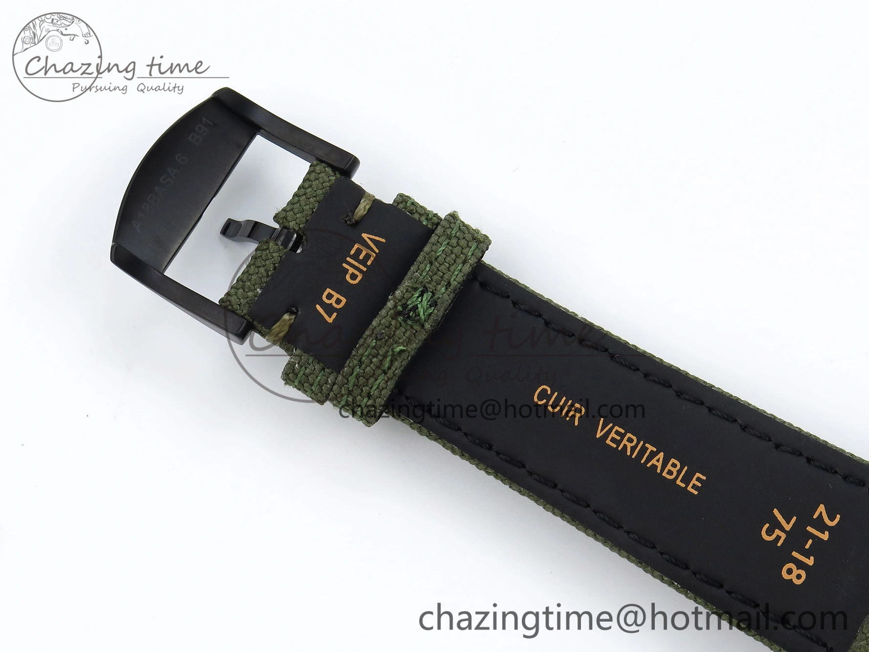 Navitimer 8 Automatic 41mm PVD TF 1:1 Best Edition Green Dial on Green Nylon Strap A2824
