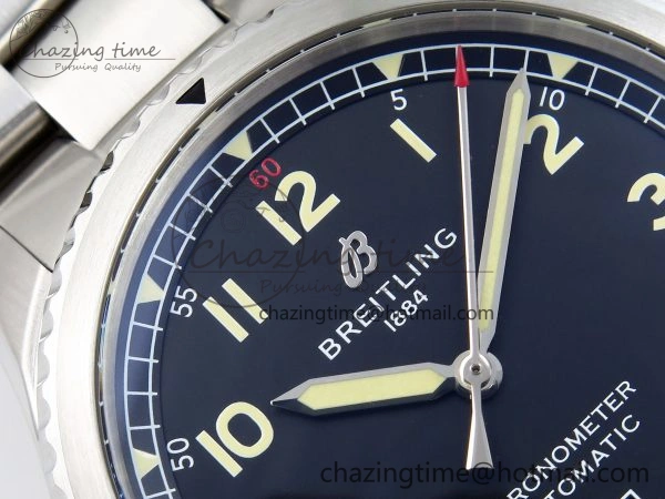 Navitimer 8 Automatic 41mm SS TF 1:1 Best Edition Black Dial on SS Bracelet A2824