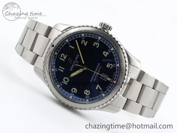 Navitimer 8 Automatic 41mm SS TF 1:1 Best Edition Blue Dial on SS Bracelet A2824