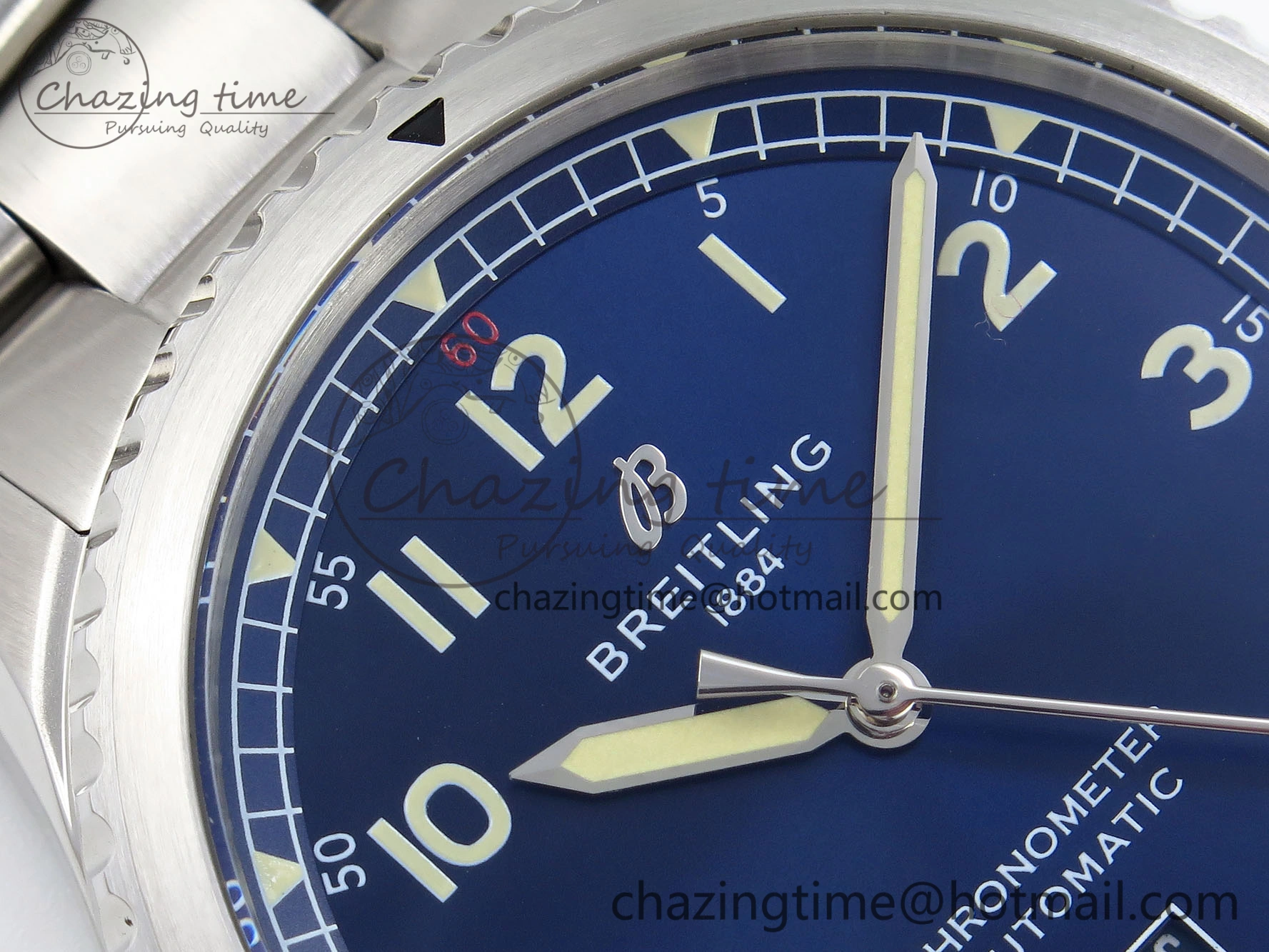 Navitimer 8 Automatic 41mm SS TF 1:1 Best Edition Blue Dial on SS Bracelet A2824