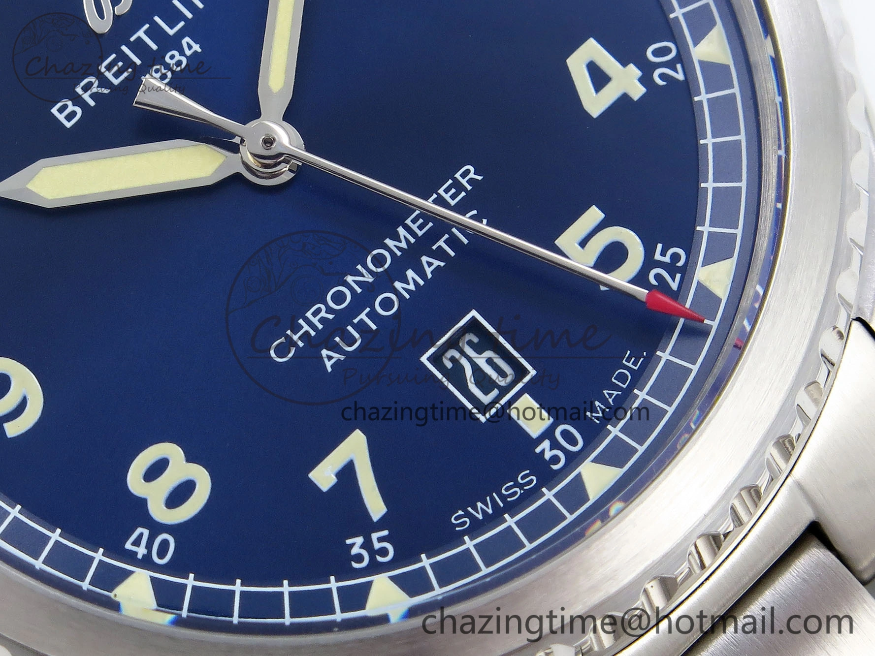 Navitimer 8 Automatic 41mm SS TF 1:1 Best Edition Blue Dial on SS Bracelet A2824