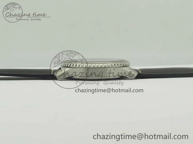 Navitimer 8 Automatic 41mm ZF 1:1 Best Edition Black Dial on Black Leather Strap A2824